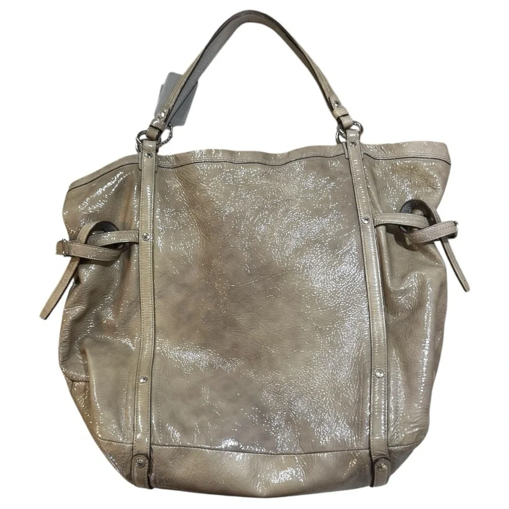 Coach Audrey 17063 Patent Leather Tote Y2K Glazed Leather Silver Hardware